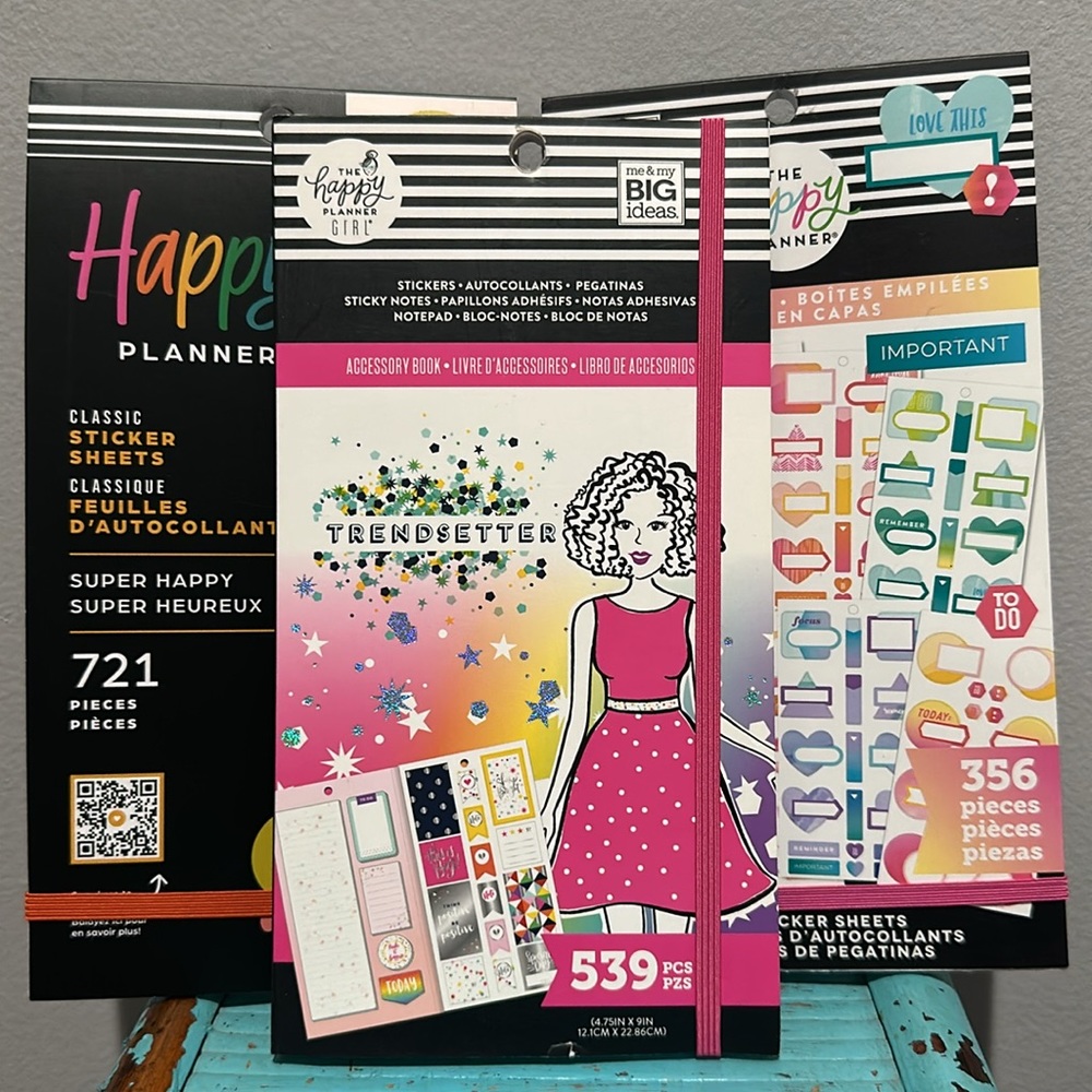 NEW The Happy Planner 3 Bundle Sticker Booklets